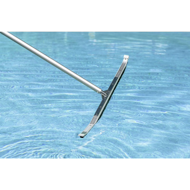 A & B Brush AB3030 36-Inch Curved Wall Swimming Pool Brush Metal Back
